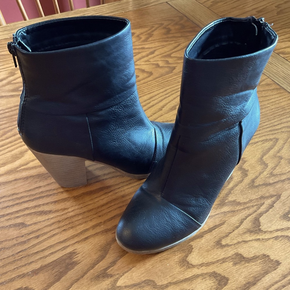 Kohl’s Chunky Heel Ankle Booties, Women’s Sz 8